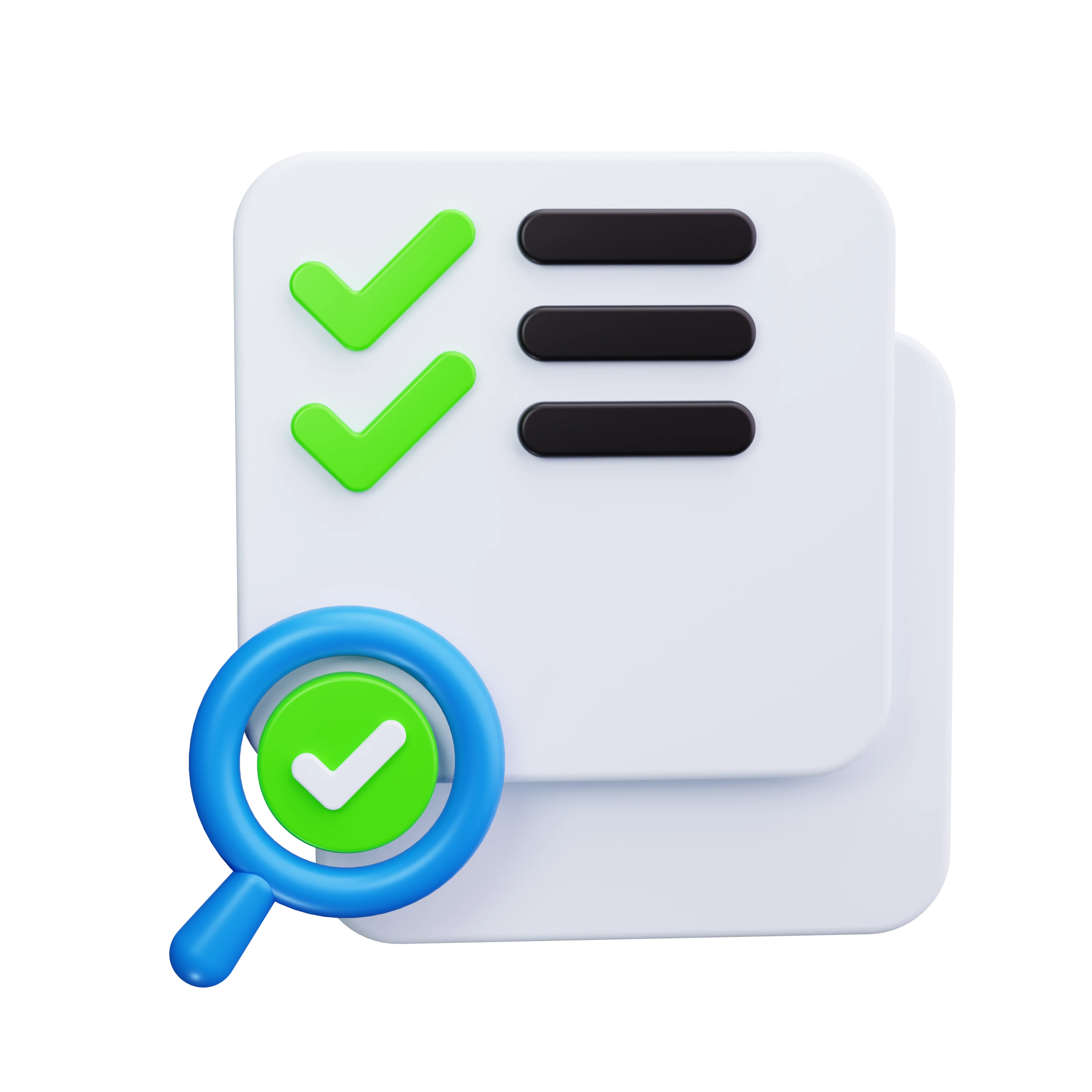 Audit checklist representing contract compliance and credentialing